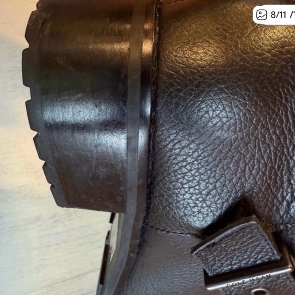 COLE HAAN NEELA SLIP ON LEATHER ANKLE BOOTS size 6.5 - Picture 8 of 11
